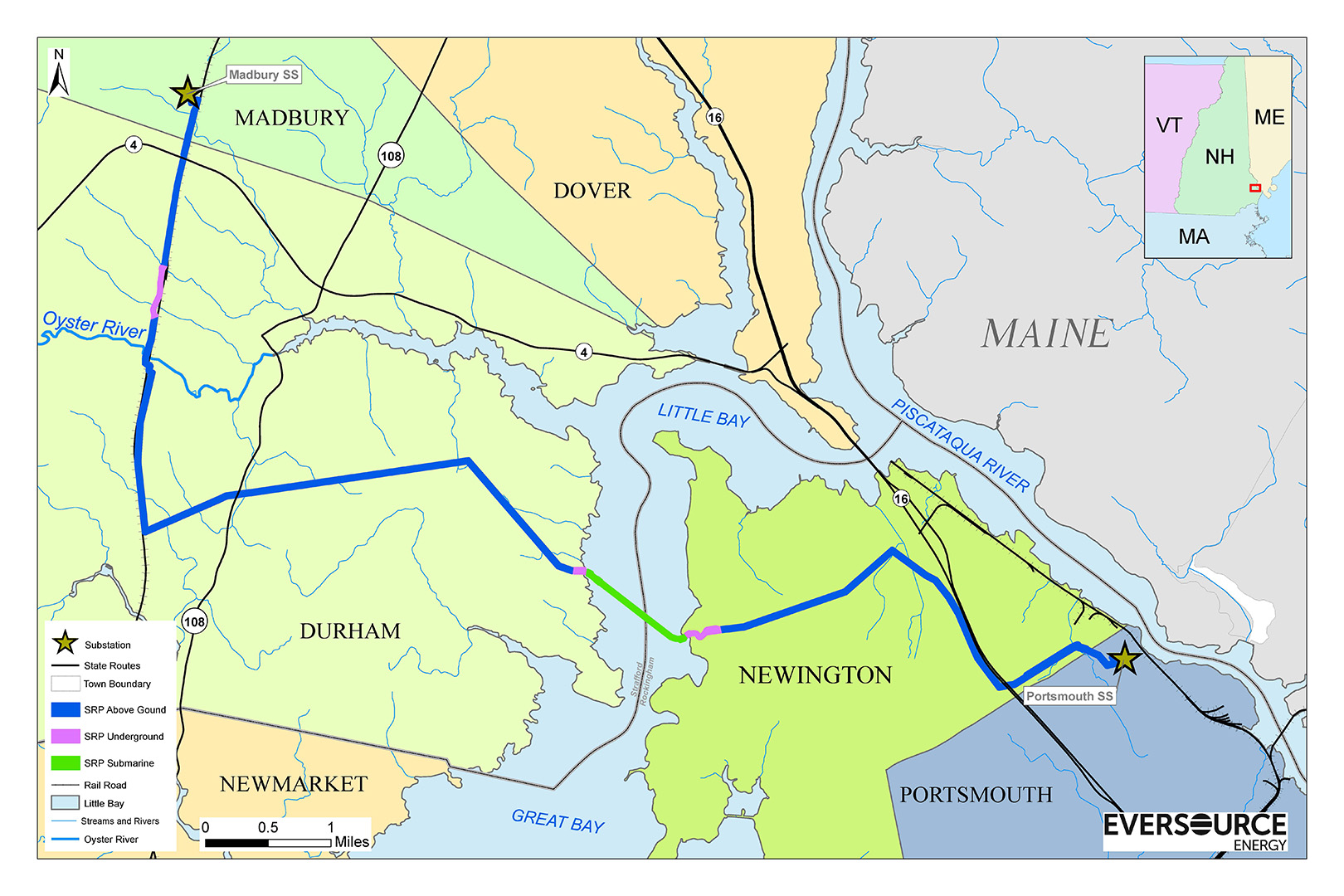 seacoast-map Map of the Seacoast Reliability Project.