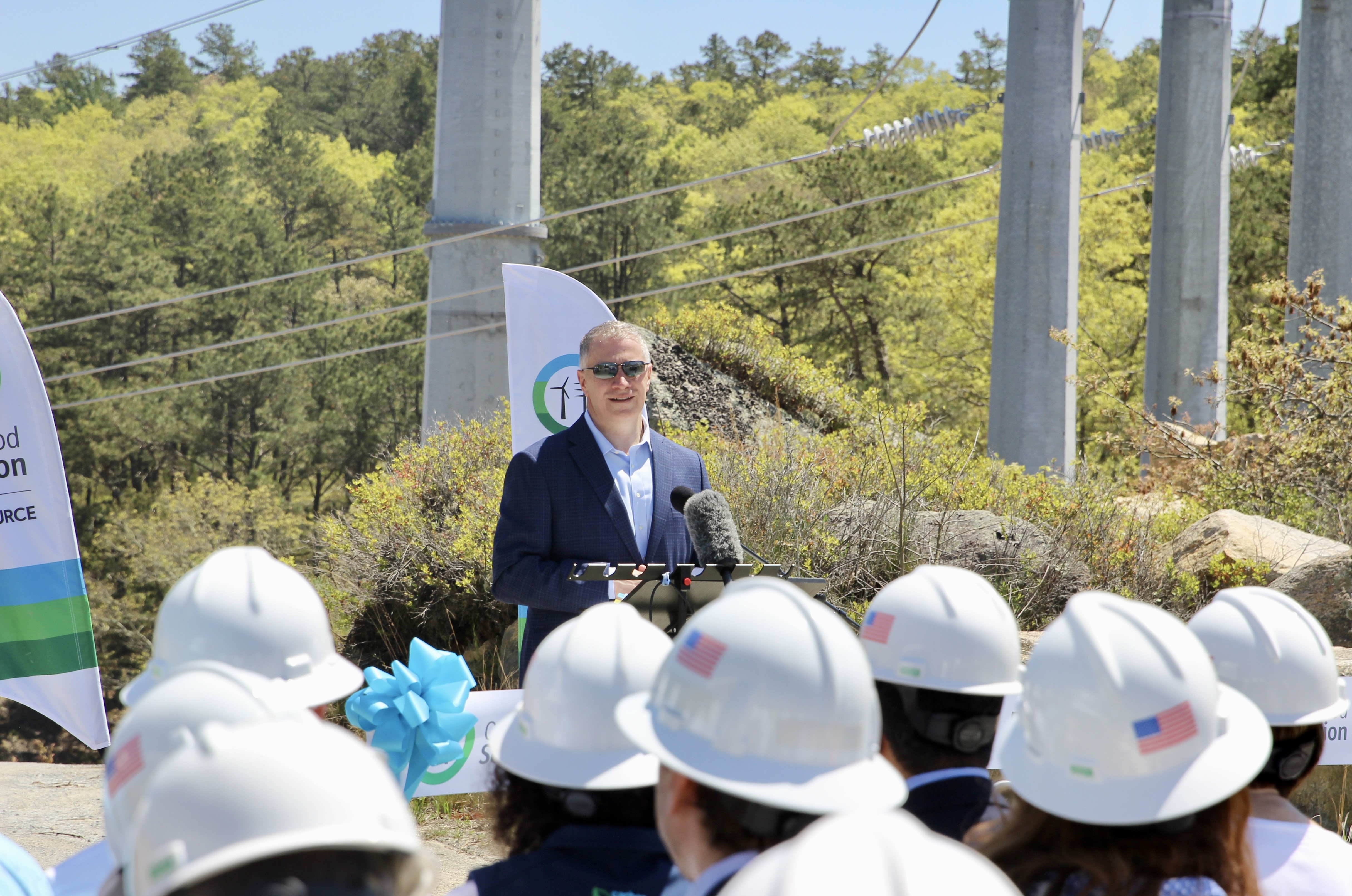 Bill Quinlan speaks at the Cape Cod Solution ribbon cutting celebration.