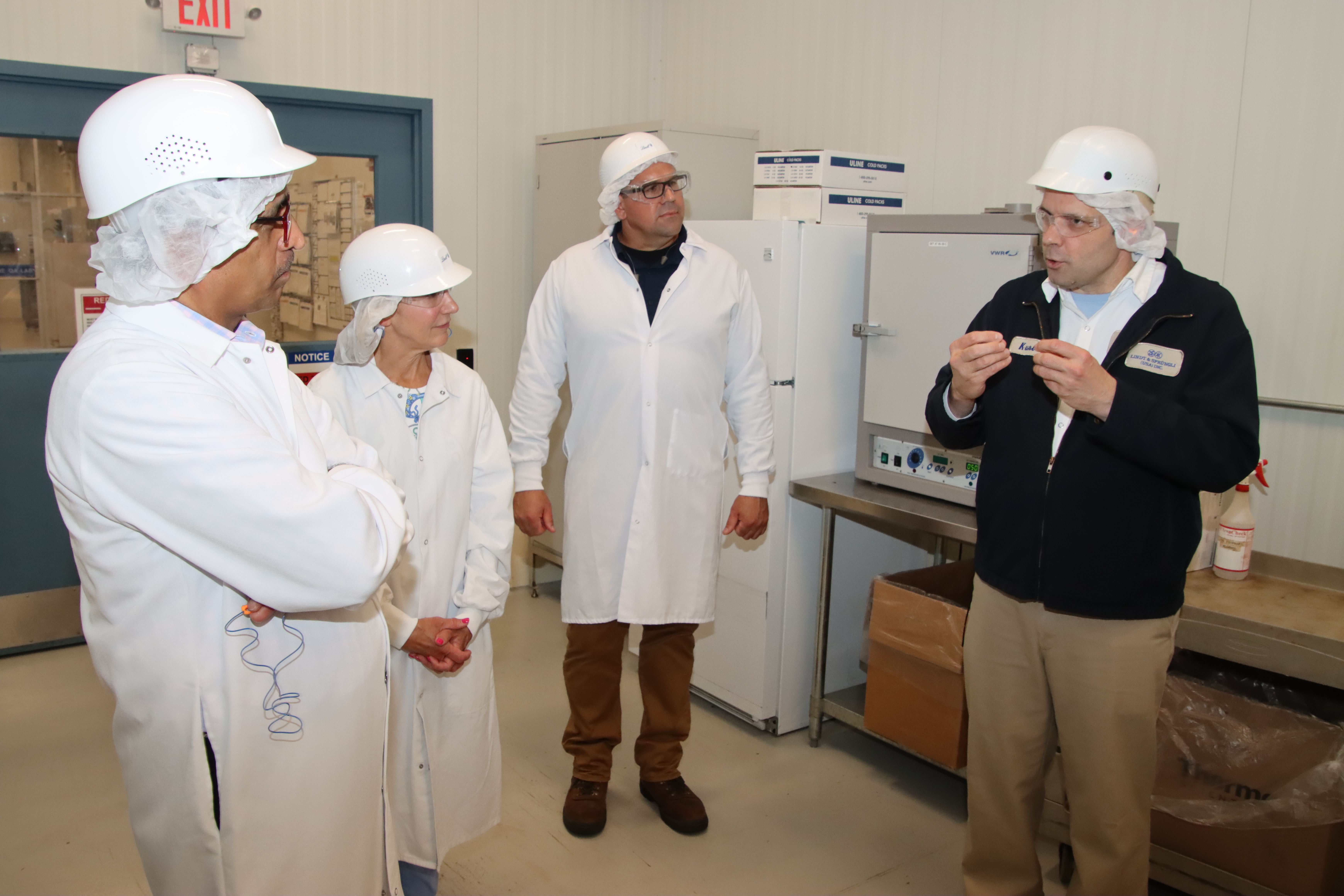 Tour of energy efficiency upgrades at Lindt's facility in Stratham.