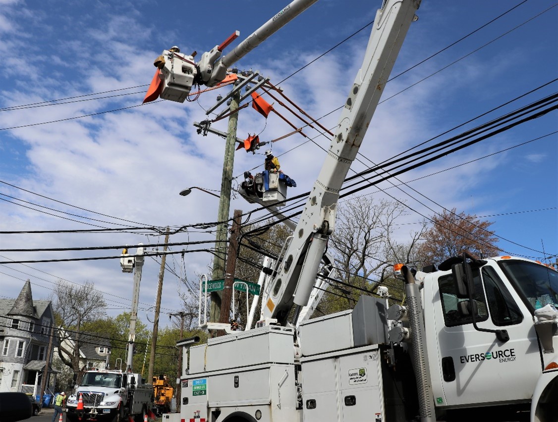 Crew working in Waterbury