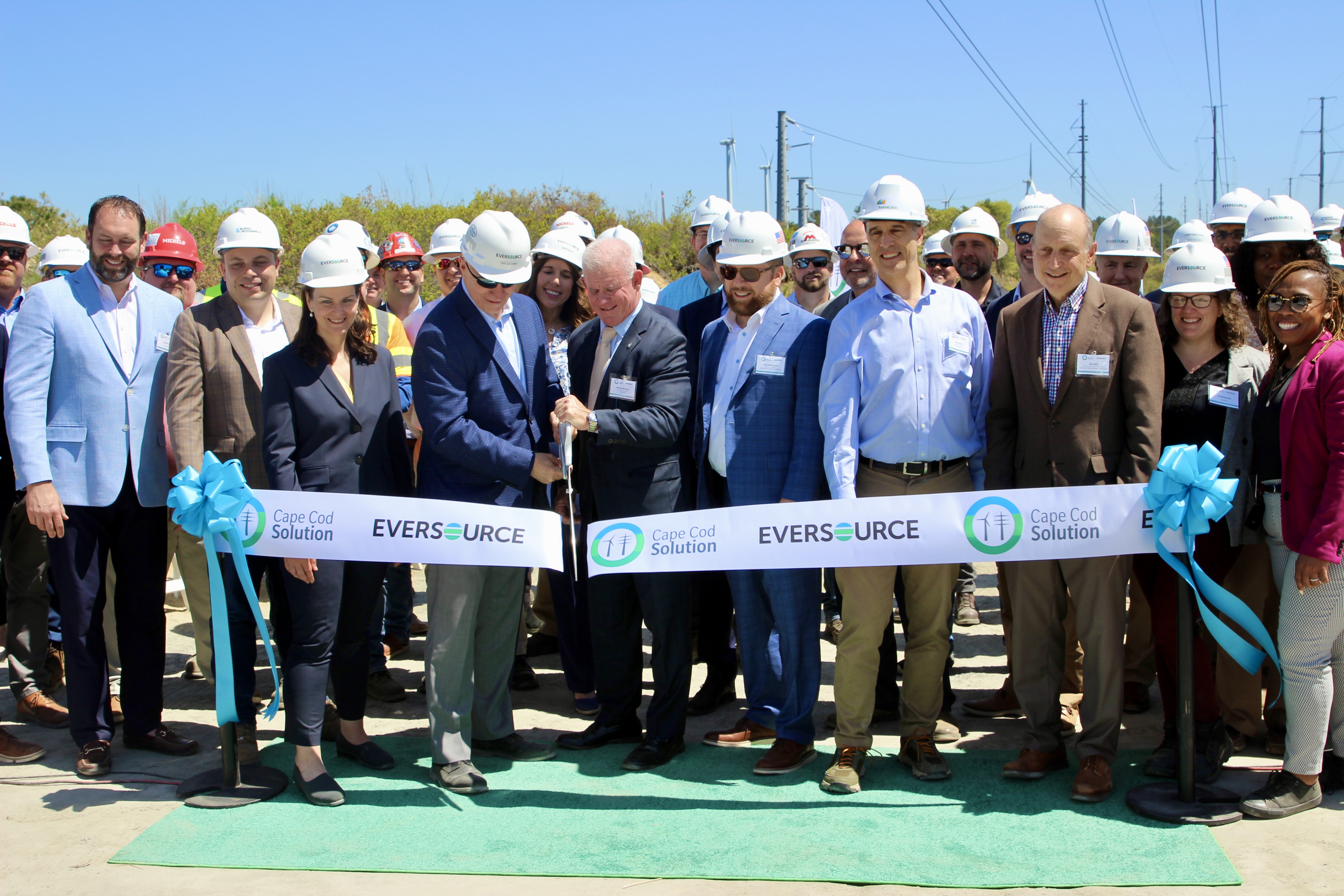Eversource's team and project partners cut the ribbon for Phase One of the Cape Cod Solution.